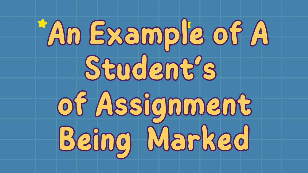 Student Marking Sample